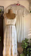 Load image into Gallery viewer, Femina of Paris New York 1950’s Vintage Embroidered Chiffon Peignoir Robe and Nightgown set
