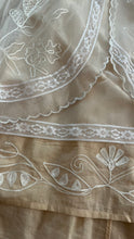 Load image into Gallery viewer, Old Stock 2000’s era Peaches and Cream Embroidered Net Cotton Dress by Nataya
