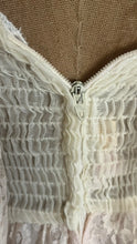 Load image into Gallery viewer, 1980’s Vintage Butter Cream Lace Off Shoulder Candi Jones Dress
