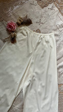 Load image into Gallery viewer, Pretty 1970’s vintage ivory nylon pajama Pants Bottoms

