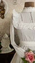 Load image into Gallery viewer, How Sweet! 1970&#39;s Vintage White Pintuck Cotton Mexican bridal dress
