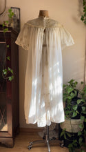 Load image into Gallery viewer, Femina of Paris New York 1950’s Vintage Embroidered Chiffon Peignoir Robe and Nightgown set
