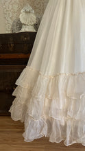 Load image into Gallery viewer, Fairytale 1980’s Vintage Dove White Silk Organza Bridal Gown by Laura Ashley
