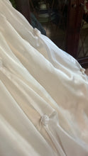 Load image into Gallery viewer, Breathtaking 1950’s Vintage Dove White Chiffon and Antique Rose Lace Bridal Gown Wedding Dress
