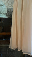 Load image into Gallery viewer, Spectacular 1950’s vintage pleated peach chiffon peignoir nightgown and robe set
