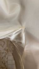 Load image into Gallery viewer, 1950’s 1960’s Vintage Ivory Satin and Lace Appliqué Wedding Dress with Train
