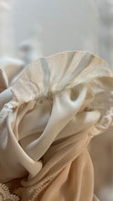 Load image into Gallery viewer, 1970's Vintage Ivory Chiffon and Lace Secretary Dress by R.E.O. Originals
