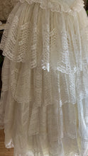 Load image into Gallery viewer, Perfect 1980’s Vintage White Satin and Tiered Lace Dream Dress
