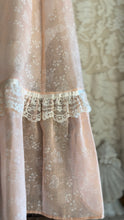 Load image into Gallery viewer, Deadstock 1970’s Vintage Peach Pink Floral Print Voile Gunne Sax Dress
