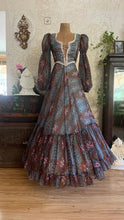 Load image into Gallery viewer, Rare 1960&#39;s vintage Black Label Paisley Floral Nylon Chiffon Gunne Sax
