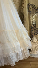 Load image into Gallery viewer, Fairytale 1980’s Vintage Dove White Silk Organza Bridal Gown by Laura Ashley
