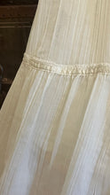 Load image into Gallery viewer, Amazing 1970’s Vintage Ivory Crepe Voile and Lace Gunne Sax Flounced Sundress
