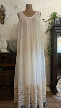 Load image into Gallery viewer, Beautiful 1970&#39;s vintage Ivory Cream Chiffon Nightgown by Intime of California
