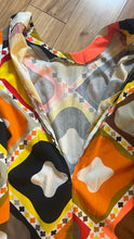 Load image into Gallery viewer, Homemade 1960’s Vintage Psychedelic Geometric Print Bell Sleeve Extreme Mini Dress
