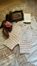 Load image into Gallery viewer, Darling 1970’s vintage ivory lace ruffle long leg bloomer panties pettipants

