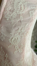 Load image into Gallery viewer, Divine 1980’s Vintage Pink Satin and Ivory Lace Gown with Huge Bow
