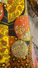 Load image into Gallery viewer, Psychedelic 1960’s Vintage Floral Patchwork Print Barkcloth Mini Dress Paradise Hawaii of Honolulu
