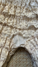 Load image into Gallery viewer, Darling 1970’s vintage ivory lace ruffle long leg bloomer panties pettipants
