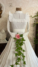 Load image into Gallery viewer, How Sweet! 1970&#39;s Vintage White Pintuck Cotton Mexican bridal dress
