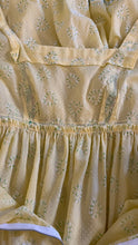 Load image into Gallery viewer, Handmade vintage Yellow Flocked Heart Wreath Voile Princess Dress
