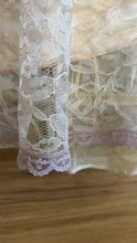 Load image into Gallery viewer, Soft Lilac 1980’s vintage pink satin and lace dress
