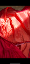 Load image into Gallery viewer, Gorgeous 1950’s Vintage Cherry Red Silk Chiffon Dress
