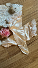 Load image into Gallery viewer, Dream 1980’s Deadstock Vintage Pink Lace and Sequin Strapless Gown with armlets
