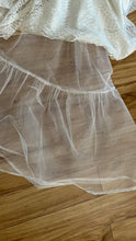 Load image into Gallery viewer, Stunning 1980’s Vintage White Satin and Tiered Lace Dream Dress
