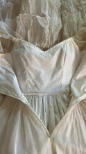 Load image into Gallery viewer, Fairytale 1980’s Vintage Dove White Silk Organza Bridal Gown by Laura Ashley
