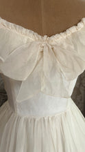 Load image into Gallery viewer, Fairytale 1980’s Vintage Dove White Silk Organza Bridal Gown by Laura Ashley
