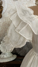 Load image into Gallery viewer, Fairytale 1980’s Vintage Dove White Silk Organza Bridal Gown by Laura Ashley

