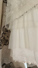 Load image into Gallery viewer, Pretty 2000’s Y2K era Ivory and White Embroidered Net Dress and Slip by Nataya

