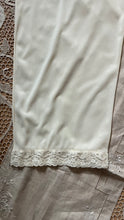 Load image into Gallery viewer, Pretty 1970’s vintage ivory nylon pajama Pants Bottoms
