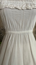 Load image into Gallery viewer, How Sweet! 1970&#39;s Vintage White Pintuck Cotton Mexican bridal dress

