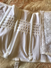 Load image into Gallery viewer, 1980's Vintage Rago Ivory Lace and Power Mesh Girdle with Garters
