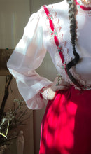 Load image into Gallery viewer, Darling 1960’s Vintage Pink Chiffon and Velvet Maxi Dress
