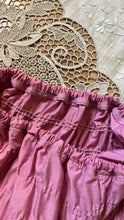Load image into Gallery viewer, Darling 1970’s vintage dusty rose pink ruffle long leg bloomer panties Partners Please by Malco Modes
