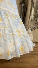 Load image into Gallery viewer, Beautiful 1970’s vintage White Voile Marigold Print Gunne Sax dress
