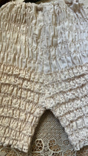 Load image into Gallery viewer, Darling 1970’s vintage ivory lace ruffle long leg bloomer panties pettipants
