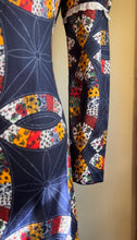 Load image into Gallery viewer, Amazing 1970’s Vintage Geometric Patchwork print Maxi Dress
