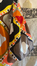 Load image into Gallery viewer, Homemade 1960’s Vintage Psychedelic Geometric Print Bell Sleeve Extreme Mini Dress
