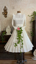 Load image into Gallery viewer, How Sweet! 1970&#39;s Vintage White Pintuck Cotton Mexican bridal dress
