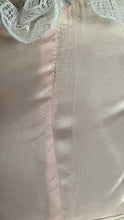 Load image into Gallery viewer, Sweetheart 1980’s Vintage Pink Satin and Ruffled White Lace Gown
