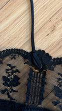Load image into Gallery viewer, 1970’s Vintage Black Nylon and Lace Camisole by Formfit Rogers
