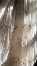 Load image into Gallery viewer, Femina of Paris New York 1950’s Vintage Embroidered Chiffon Peignoir Robe and Nightgown set
