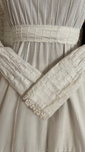 Load image into Gallery viewer, How Sweet! 1970&#39;s Vintage White Pintuck Cotton Mexican bridal dress
