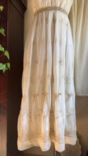 Load image into Gallery viewer, Femina of Paris New York 1950’s Vintage Embroidered Chiffon Peignoir Robe and Nightgown set
