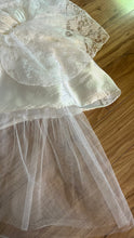 Load image into Gallery viewer, Stunning 1980’s Vintage White Satin and Tiered Lace Dream Dress
