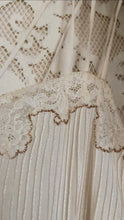 Load image into Gallery viewer, Incredible 1930’s Hand Stitched and Embroidered Silk Nightgown And Bed Jacket Trousseau Bridal Set
