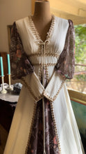 Load image into Gallery viewer, Gorgeous 1960’s Vintage Floral Lace Print Medieval Dress
